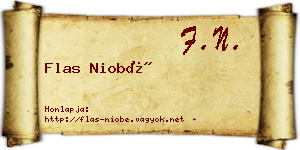 Flas Niobé névjegykártya
